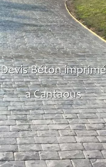 Devis Béton imprimé a Cantaous